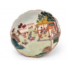 1505 A Fengcai "joyful farmhouse" plate